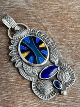 Load image into Gallery viewer, Cloisonné and Lapis Medallion