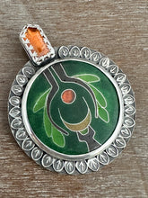 Load image into Gallery viewer, Cloisonné glass enamel with kyanite