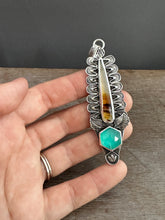 Load image into Gallery viewer, Montana agate and Amazonite medallion