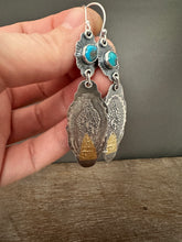Load image into Gallery viewer, Our Lady of Guadalupe and turquoise earrings