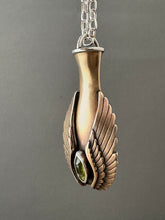 Load image into Gallery viewer, Winged Vessel with vesuvianite crystal