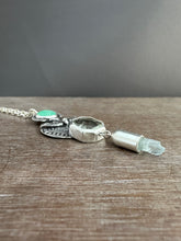 Load image into Gallery viewer, Green amethyst bird medallion