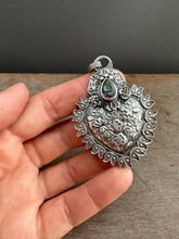 Load image into Gallery viewer, Mystic topaz Sacred Heart pendant