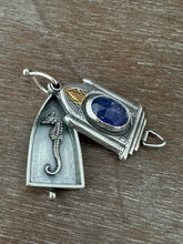 Load image into Gallery viewer, Tanzanite Locket with a Hidden Seahorse