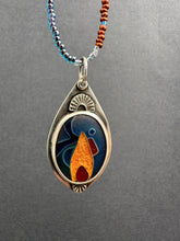 Load image into Gallery viewer, Cloisonné Glass Pendant With a Beaded Necklace