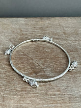 Load image into Gallery viewer, Sterling silver patterned Jingle bangle