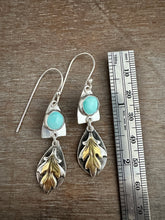 Load image into Gallery viewer, Turquoise and Leaves earrings