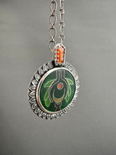 Load image into Gallery viewer, Cloisonné glass enamel with kyanite