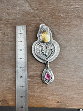 Load image into Gallery viewer, Garnet Sacred Heart pendant