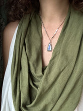 Load image into Gallery viewer, Our Lady of Guadalupe charm set with kyanite window