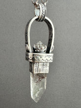 Load image into Gallery viewer, Quartz Crystal and Vintage Swarovski Medallion