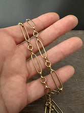 Load image into Gallery viewer, Brass paper clip chain