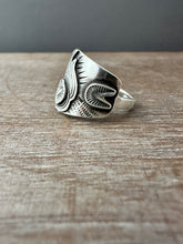 Load image into Gallery viewer, Medium Size 9.25 sacred heart shield ring