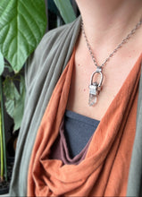 Load image into Gallery viewer, Quartz Crystal and Vintage Swarovski Medallion