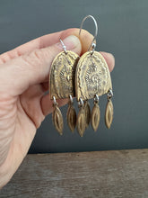 Load image into Gallery viewer, Brass Our Lady of Guadalupe Earrings