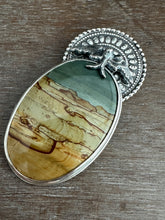 Load image into Gallery viewer, Flying bird with Picture Jasper Pendant