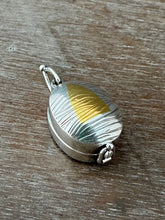 Load image into Gallery viewer, Textured oval flower locket.