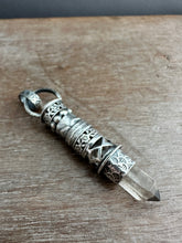 Load image into Gallery viewer, Quartz Crystal and Vintage Swarovski Medallion