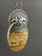 Load image into Gallery viewer, Flying bird with Picture Jasper Pendant