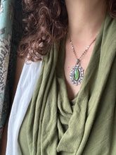 Load image into Gallery viewer, Serpentine Moon and Oak Leaf Pendant