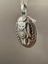 Load image into Gallery viewer, Double sided Jewel Cat with a golden sheen obsidian