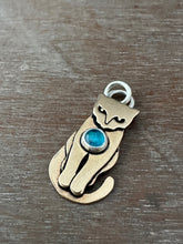 Load image into Gallery viewer, Bronze Kitty Pet with Blue Apatite