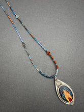 Load image into Gallery viewer, Cloisonné Glass Pendant With a Beaded Necklace