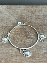 Load image into Gallery viewer, Sterling silver patterned Jingle bangle