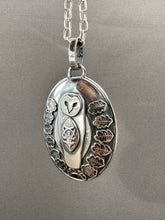 Load image into Gallery viewer, Double sided Jewel owl with cacoxenite