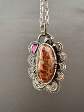 Load image into Gallery viewer, A Unique Cobalto Calcite with a garnet accent