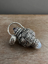 Load image into Gallery viewer, Vintage crystal and Blue Chalcedony dragon egg medallion