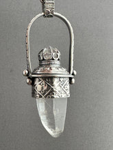 Load image into Gallery viewer, Quartz Crystal and Vintage Swarovski Medallion