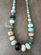 Load image into Gallery viewer, Beachy Bead collection hand knotted on red silk.