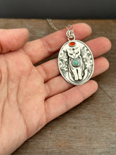 Load image into Gallery viewer, Jewel Cat with Amazonite and Carnelian