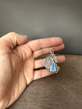 Load image into Gallery viewer, Our Lady of Guadalupe charm set with kyanite window