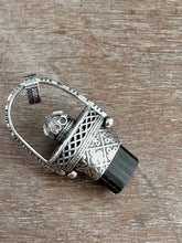 Load image into Gallery viewer, Tourmaline Crystal and Vintage Swarovski Medallion