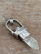 Load image into Gallery viewer, Quartz Crystal and Vintage Swarovski Medallion