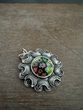 Load image into Gallery viewer, Millefiori glass pendant with moons