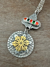 Load image into Gallery viewer, Candy Cane Snowflake Pendant