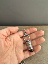 Load image into Gallery viewer, Tourmaline Crystal and Vintage Swarovski Medallion