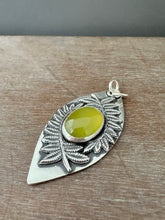 Load image into Gallery viewer, Fern and Vesuvianite pendant