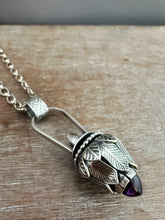 Load image into Gallery viewer, Vintage crystal and amethyst dragon egg medallion