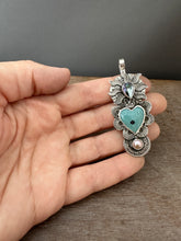Load image into Gallery viewer, Leland Blue and Mystic Topaz Sacred Heart