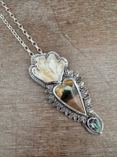 Load image into Gallery viewer, Plume Agate and Morrisonite Sacred Heart