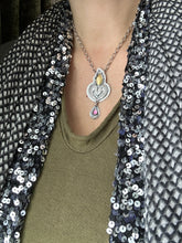 Load image into Gallery viewer, Garnet Sacred Heart pendant