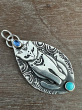 Load image into Gallery viewer, Jewel Cat with Turquoise and Kyanite