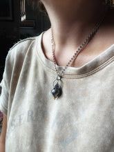 Load image into Gallery viewer, Vintage crystal and citrine dragon egg medallion