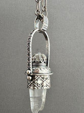 Load image into Gallery viewer, Quartz Crystal and Vintage Swarovski Medallion