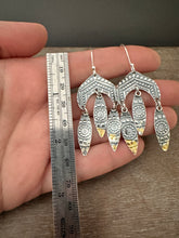 Load image into Gallery viewer, Large Patterned dangle earrings