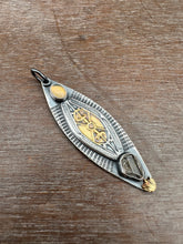 Load image into Gallery viewer, Opal and herkimer quartz with 23k gold keum boo pendant o